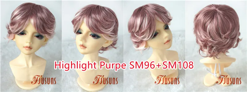 Doll Wigs JD075 1/6 1/8 1/4 1/3 Short Boyish Cupid Curls Synthetic Mohair BJD Wigs 5-6' 6-7' 7-8' 8-9' OB11 YOSD Doll Hair