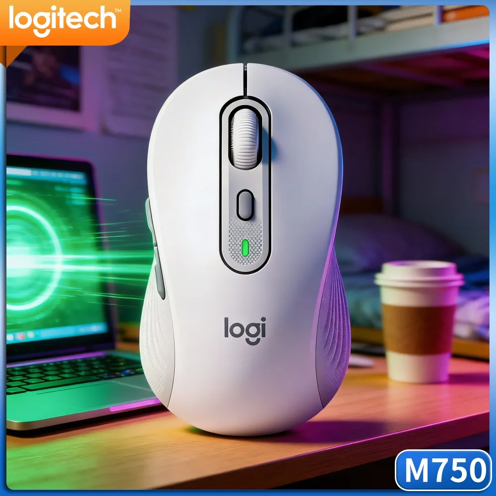 Logitech M750 Office Mouse High Precision Optical Sensor Three Device Switch Soft Thumb Rest Pad Practical Pick Tool