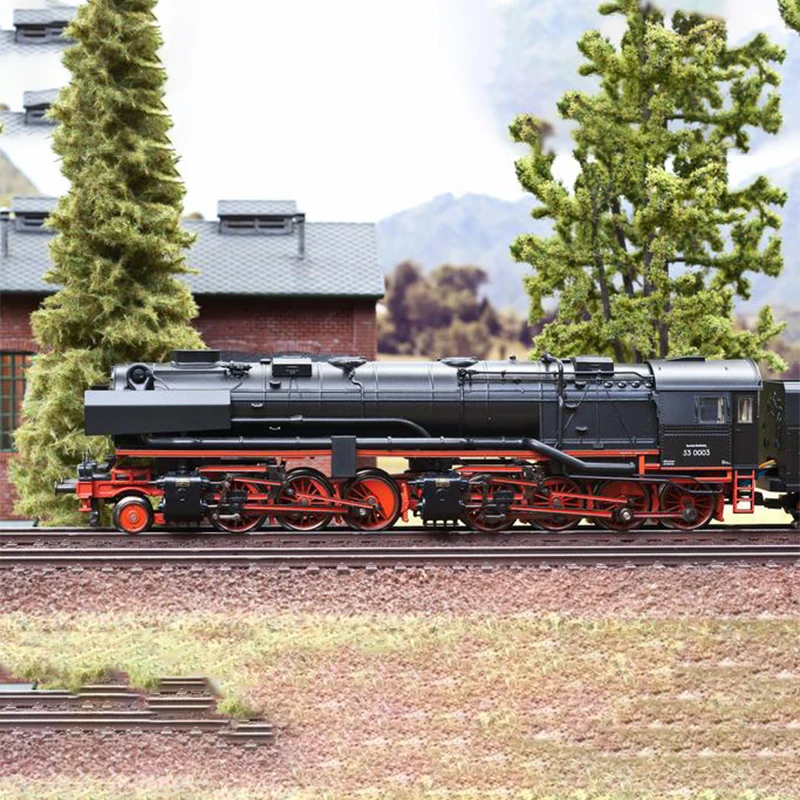 Moc locomotiva de vapor ferroviária drg 53-drb 52 mini blocos de construção montagem modelo tijolos exibição criativa presentes do feriado do miúdo