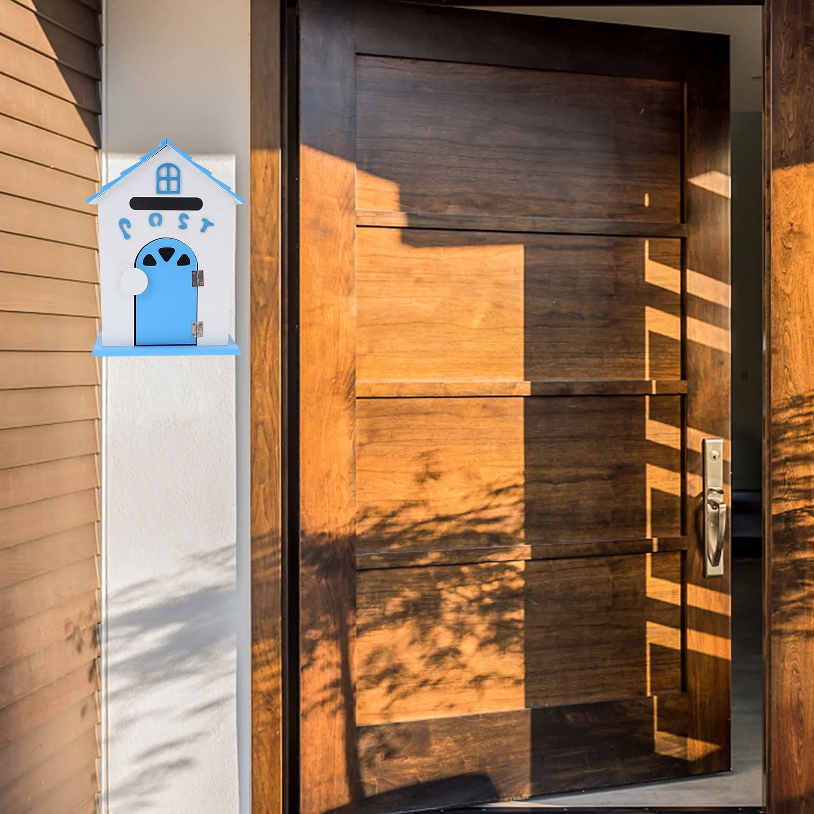 

Wooden Mailbox Boxes Shaped Style Decoration Wall Mounted Electronic Office