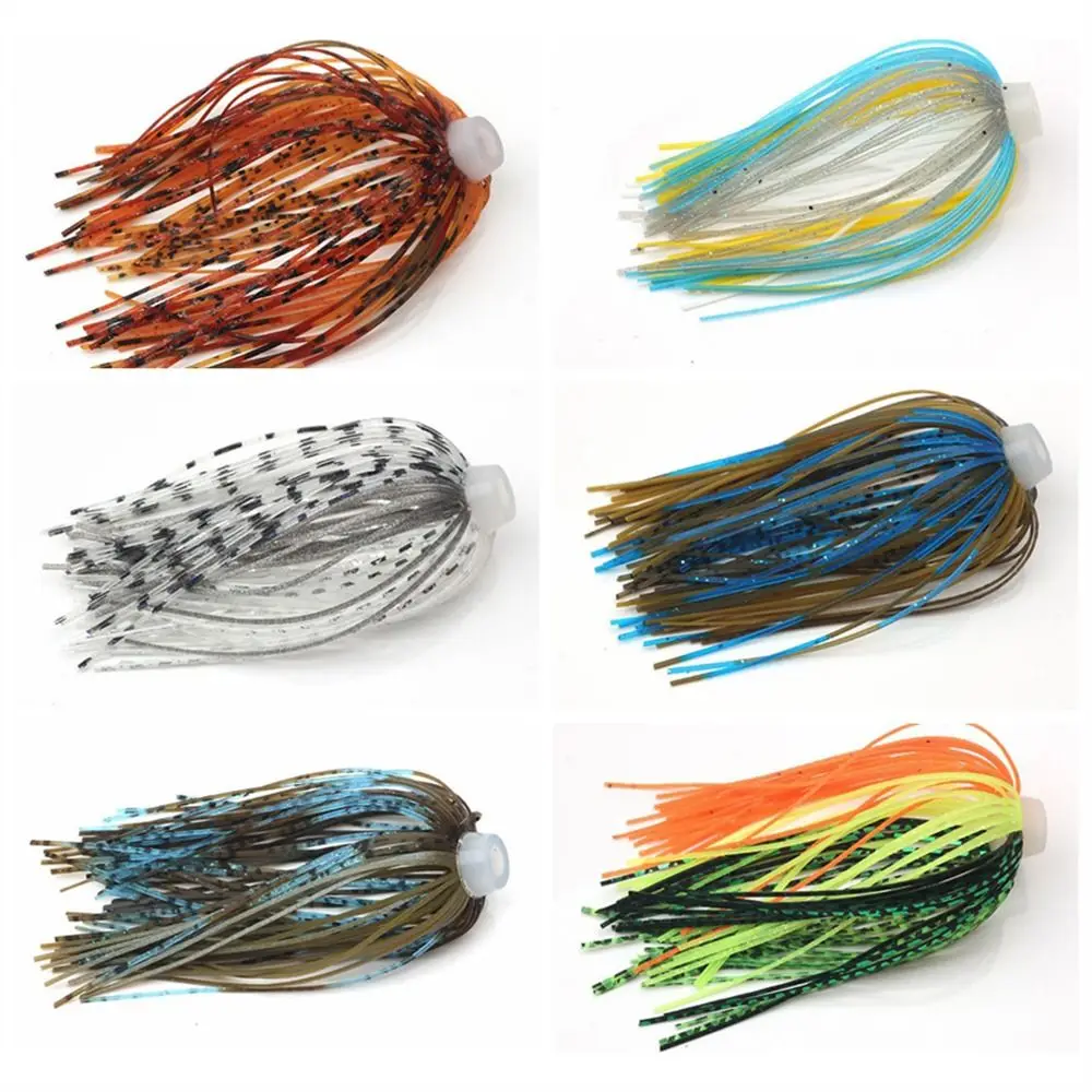 

DIY 88 Strands Silicone Skirts Bass Jigs Soft Umbrella Sensation Skirts Elastic 64mm Buzzbaits Spinner Sea Fishing