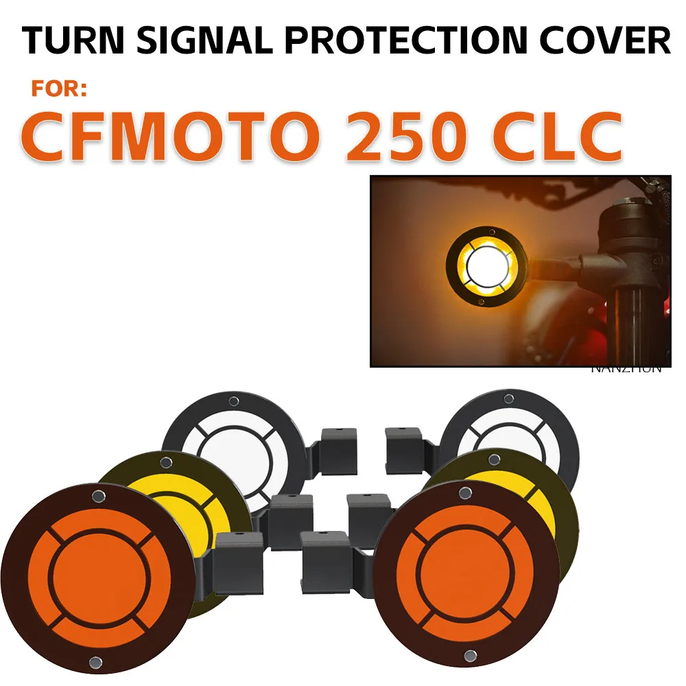 

Motorcycle Accessories Turn Signal Fog Lamp For CFMOTO 250CL-C 250 CL-C 250 CLC 250 CLC250 Front Head Light Lamp Protector Guard