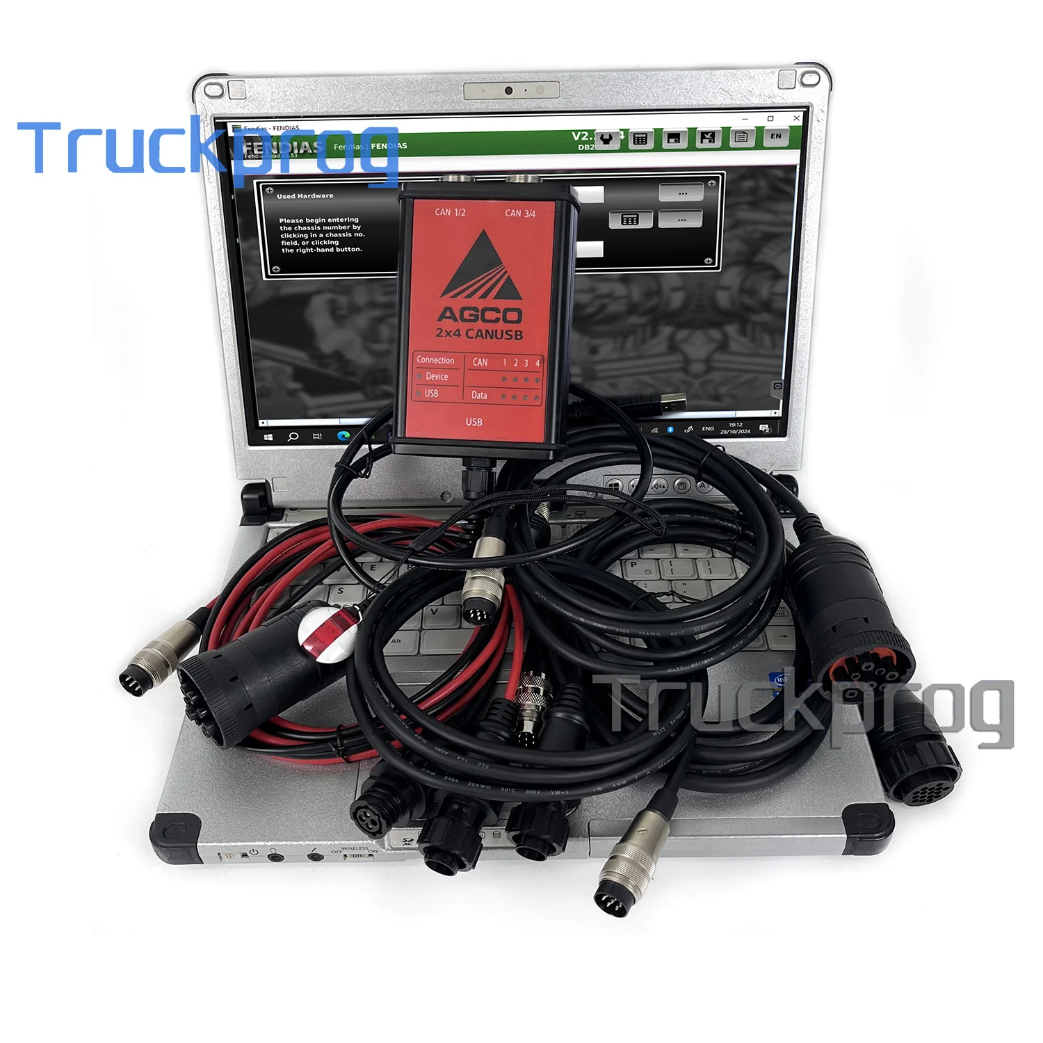 

For AGCO CANUSB EDT Interface Electronic Diagnostic Tool for Agricultural Diagnosis Scanner key dongle+C2 laptop