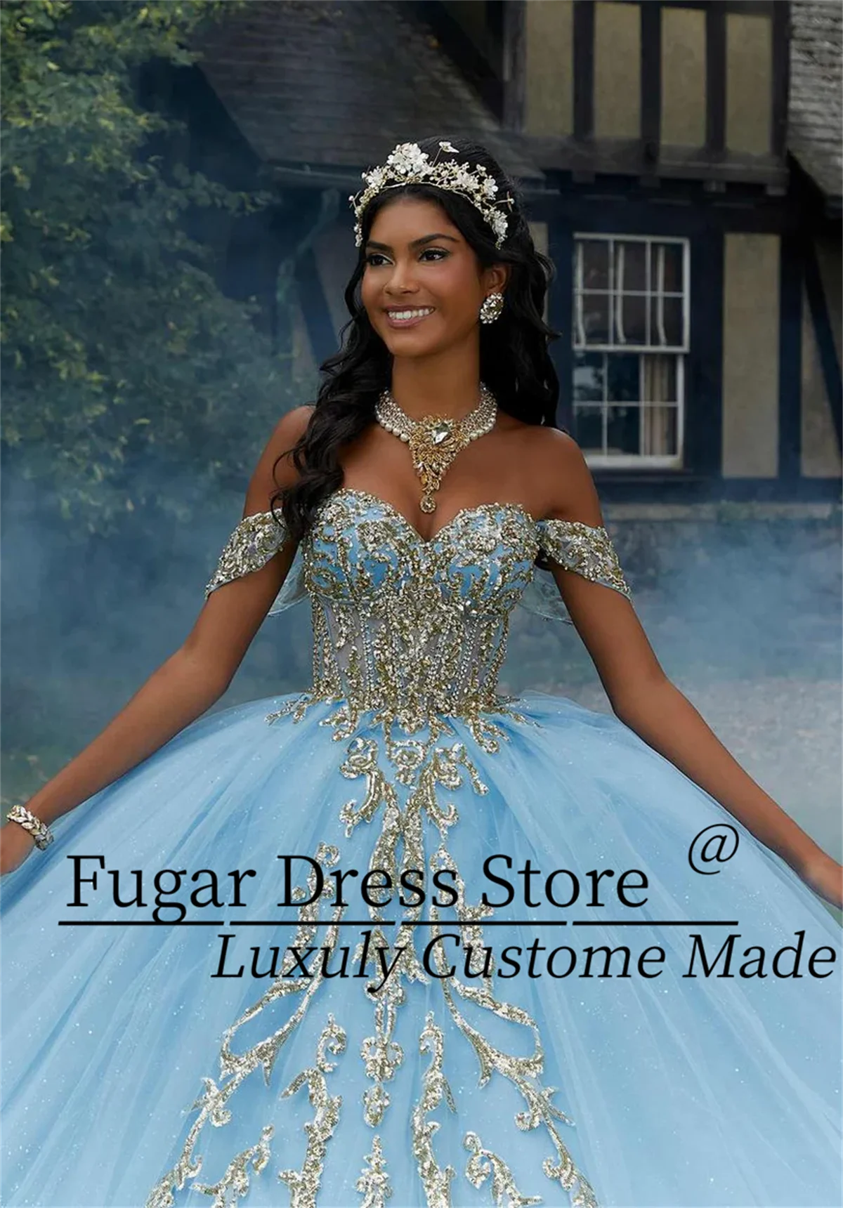 

Блестящее женское платье с бусинами из стразов, платье для Quinceanera со съемными рукавами на плечах, милое платье для дня рождения 16, 15 лет