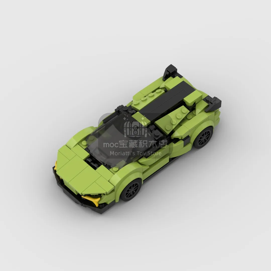 MOC Lambo SIAN FKP37 racing sports car Vehicle Speed Champion Racer Building Blocks Brick Creative Garage Toys for Boys Gifts