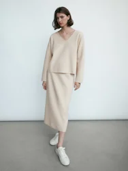 Ethereal MD 2023  autumn new style of Mid-length knitted ladies simple style fashion skirt