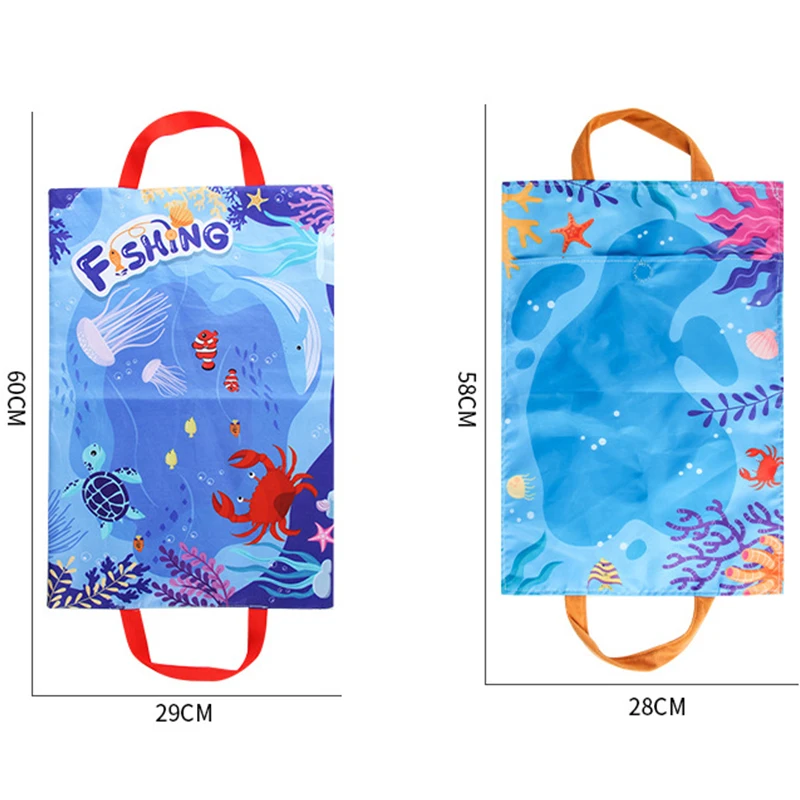 Brinquedo montessori para crianças, jogo de pesca de pano com copos de empilhamento, classificação de cores, brinquedo de educação precoce, contagem de números, brinquedo de matemática, presente