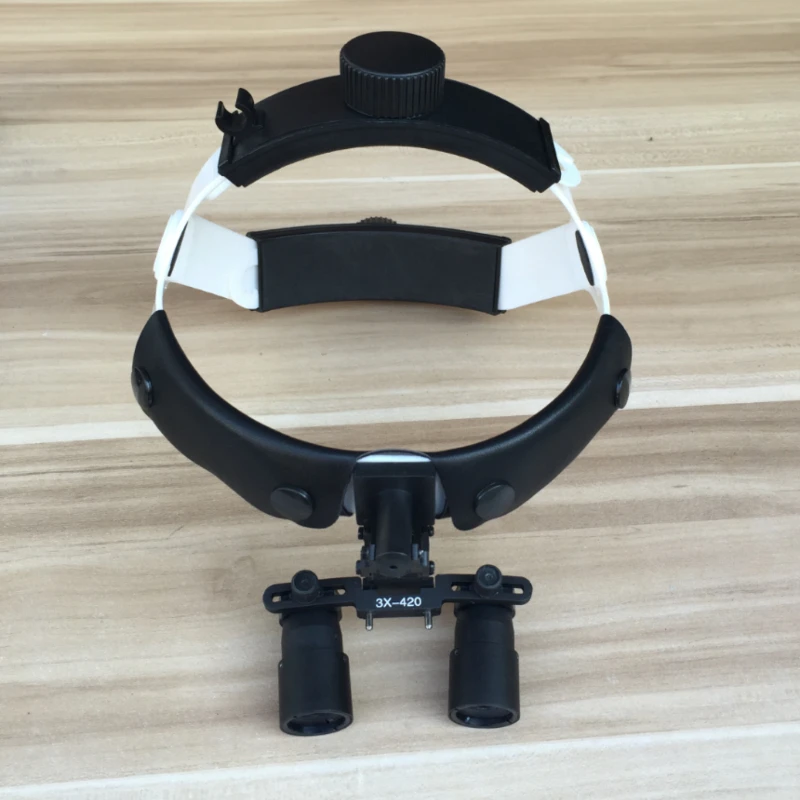 Portable head mounted forehead strap 3x surgical magnifying glass