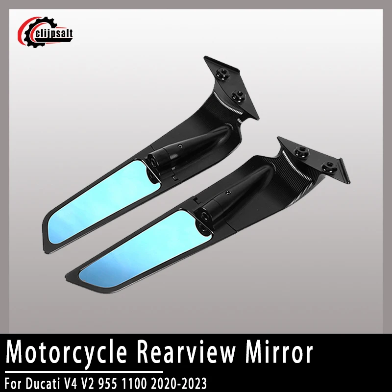 

New Motorcycle Rearview Mirror For Ducati Panigale V2 V4 955 1100 2020-2023 Sport Winglet Mirror Kits Adjustable Rotating