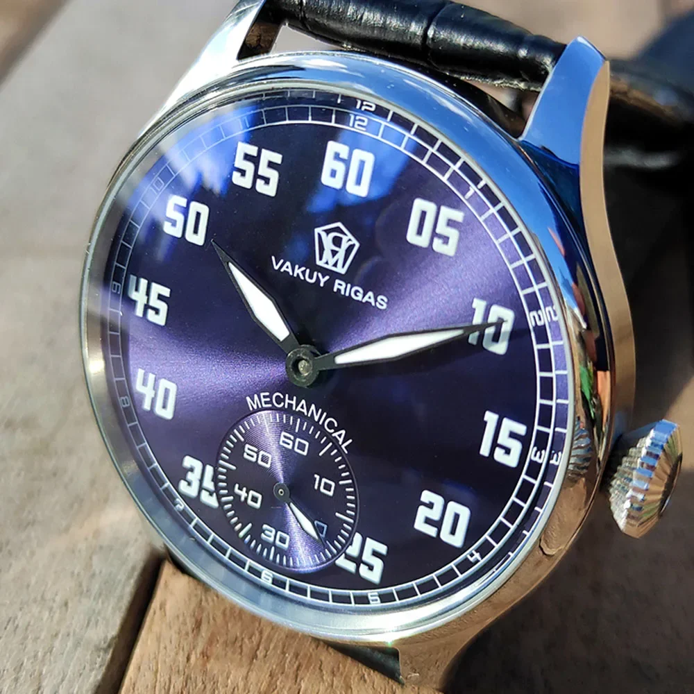 

Genuine Vakuy German Mechanical Military Watch ST3621 Movement C1 Luminous Stainless Steel Blue Face Men's Pilot Watch Luxury