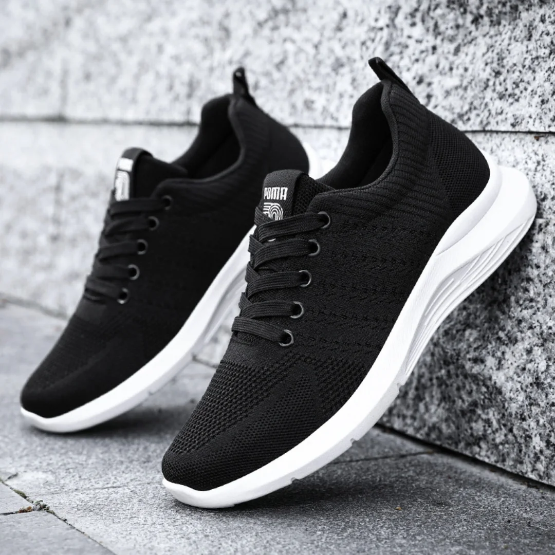 Men's shoes spring new trend men's shoes breathable lace-up running shoes Korean version of light casual walking shoes men