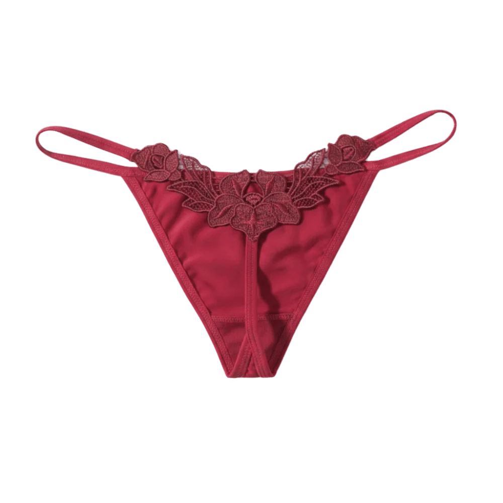 Underpants Low Waist T-back Briefs Hollow Out Thin Belt Ladies' Underwear Lingerie Elegant Embroidery Panties Girl