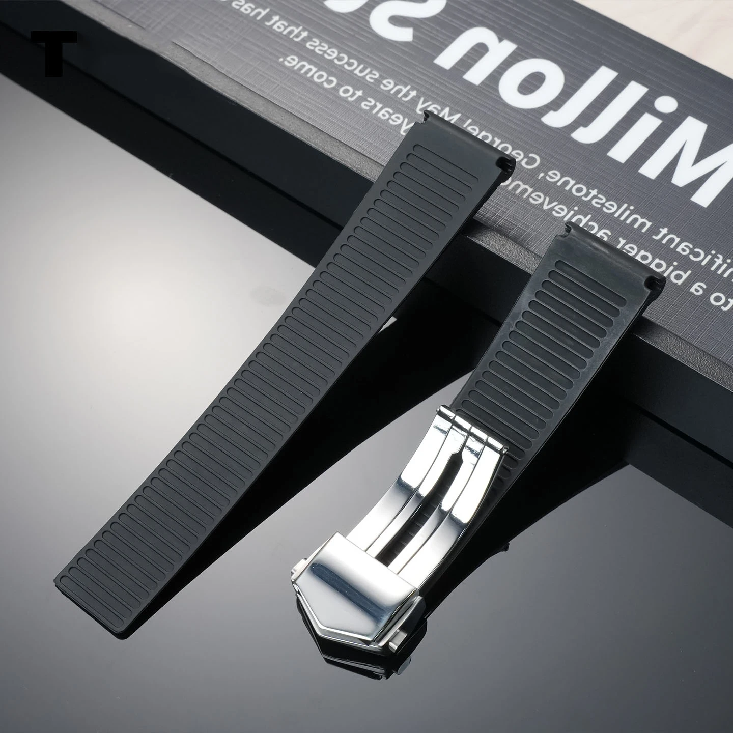 سيليكون المطاط الأسود حزام الساعات 22 مللي متر حزام ساعة اليد ل علامة حزام الناقل F1 ل Heuer الفرقة فراشة مشبك محرك الموقت أشرطة ساعات اليد #4