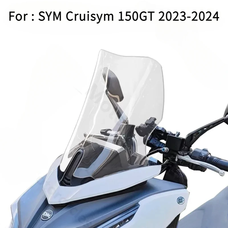 Pare-brise de moto transparent, plaque de languette de tigre, adapté pour SYM Cruisym 150, ight150ight2023, 2024