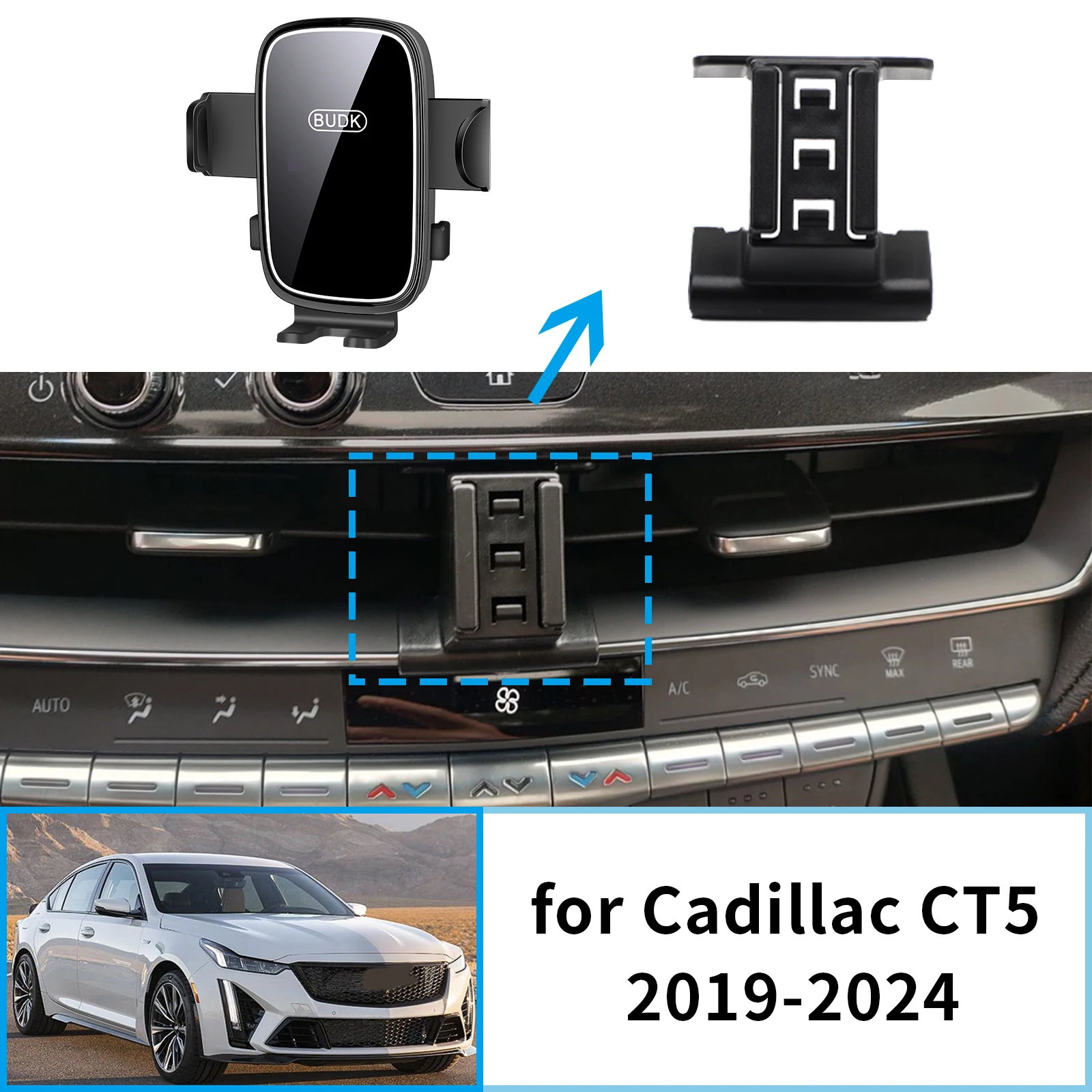 

Car Mobile Phone Holder Accessories for Cadillac CT5 2019 2020 2021 2022 2023 2024 GPS Bracket Navigation Stand Auto