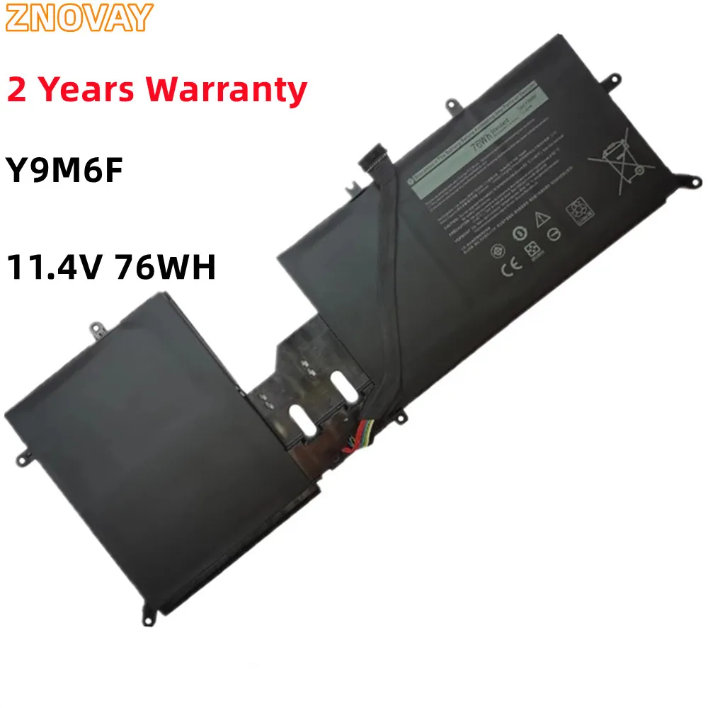 

ZNOVAY Y9M6F 08K84Y New Laptop Battery For DELL Alienware M15 M17 R2 P41E P87F ALW15M C7XD9 R4958W P41E001 P87F001 11.4V 76Wh