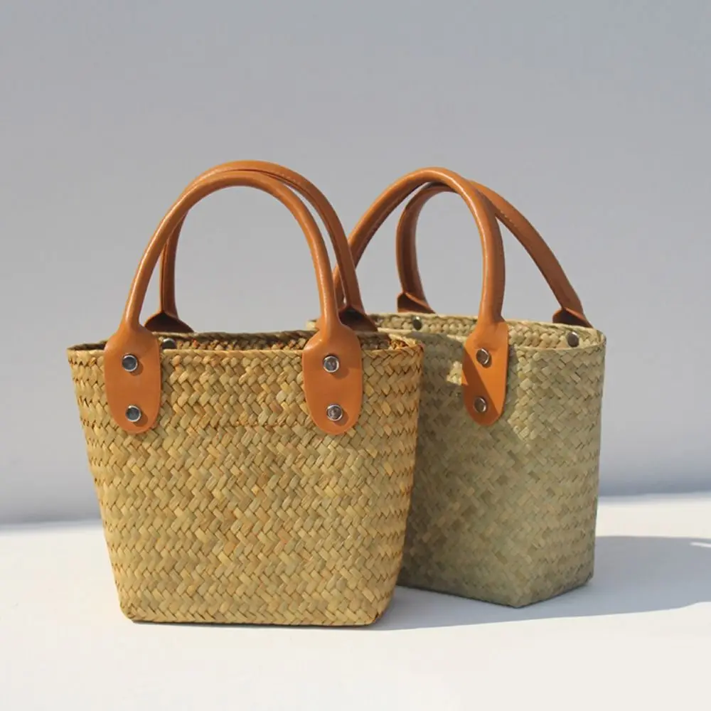 NEW Straw Woven Women Bag Summer Beach Bag New Versatile Shoulder Bag Fashion Rattan Handbag Tote Bag Large Capacity