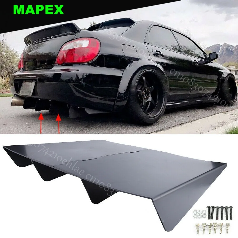 

For Subaru WRX STI Rear Diffuser 4 Fins Bumper Splitter Chin Spoiler Lower Lip
