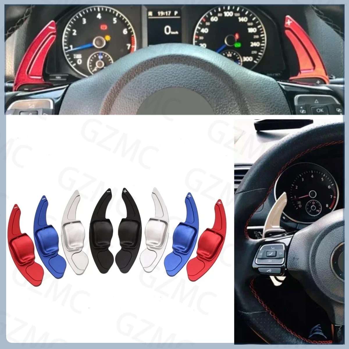 

2 шт. автомобильный чехол для рулевого колеса VW, удлинитель переключения передач Golf 5 6 MK6 GTI R Jetta MK5 Passat B6 B7 CC Polo Sharan Tiguan