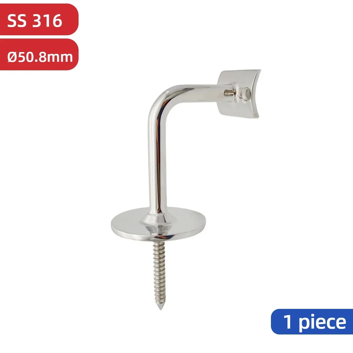 

Stainless Steel Handrail Bracket with Coach Screw for 50.8mm Stair Railing