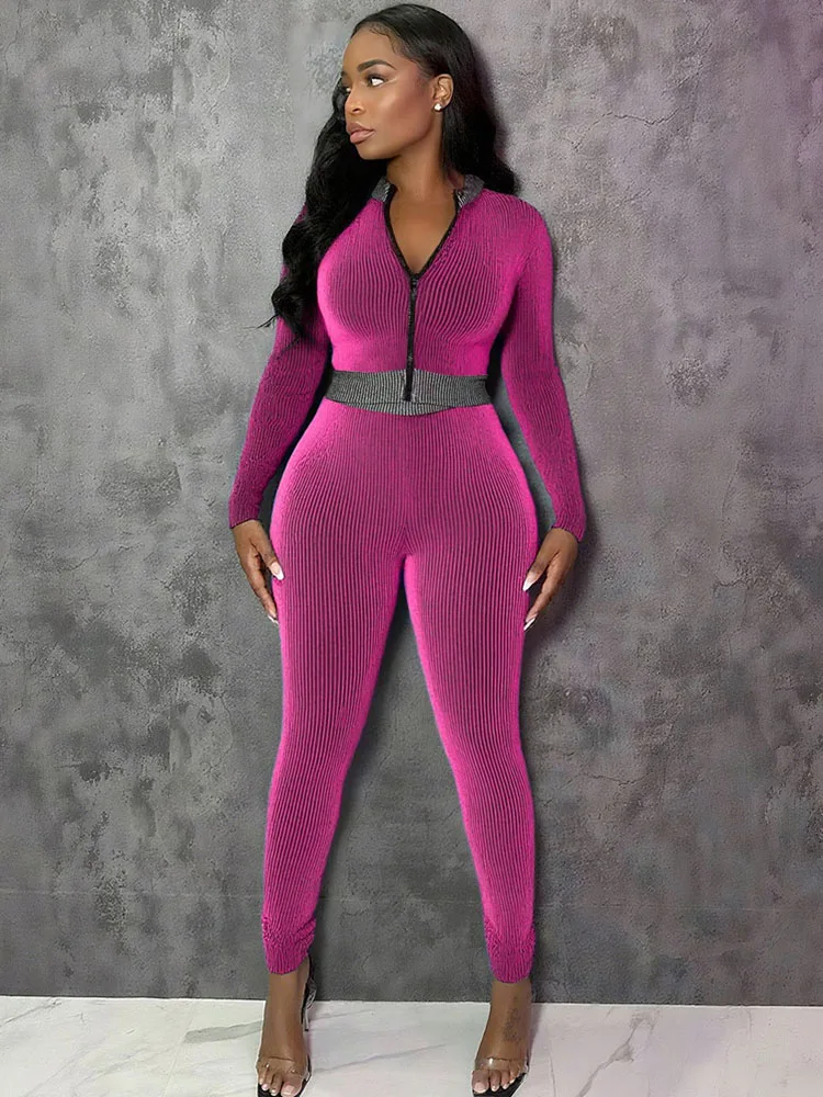 

Doyerl полосатый спортивный костюм женский комплект из двух предметов спортивный фитнес куртка на молнии с длинными рукавами топ и брюки-карандаш одинаковые комплекты наряды