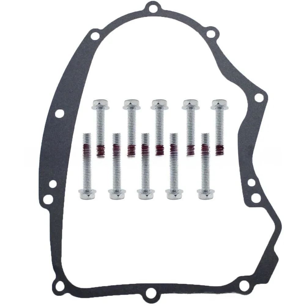 Steel Engine Crankshaft Gasket Seal Kit 594195 With Mounting Bolts Replacement For Lawn Mower Repair Parts Accessories