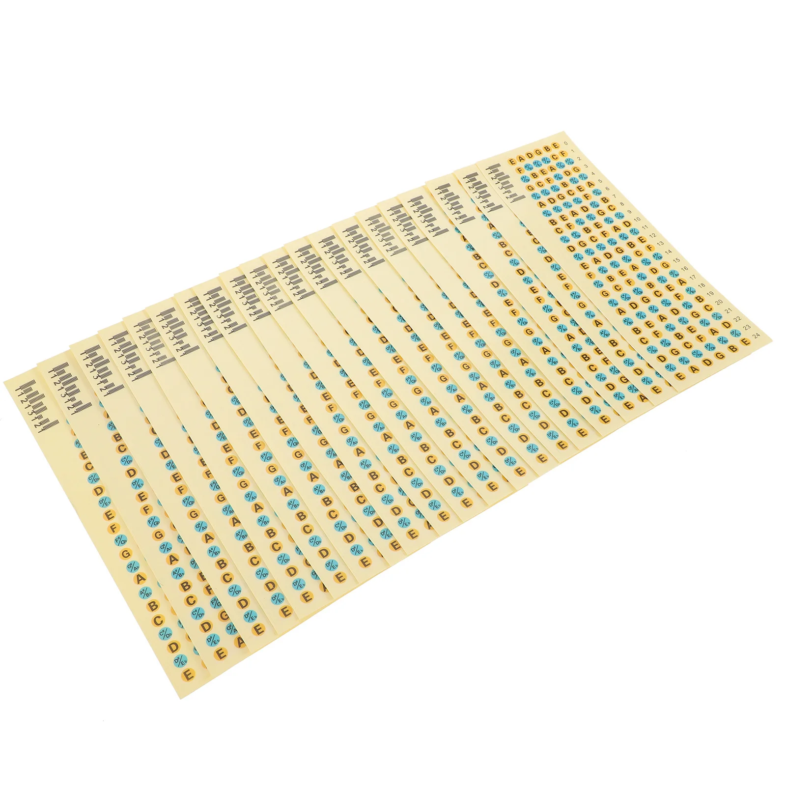

20Pcs Guitar Learning Stickers Clear Fretboard Labels Sticker Set for Beginners Easy Apply Remove Guitar Practice Accessories