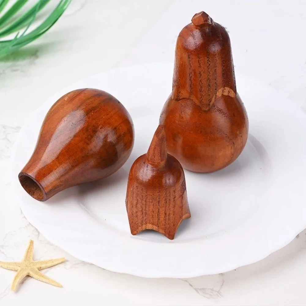 Hand-Carved Eggplant Toothpick Holder Stable Portable Wooden Toothpick Box Simple Toothpick Storage Box Dining Table