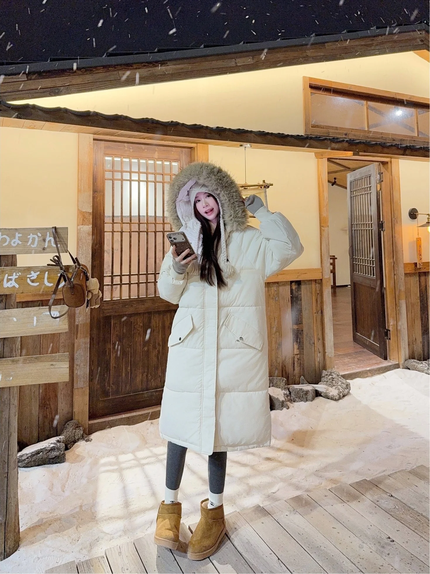 

plus Size Thickened Cotton Jacket with Hood Large Fur Collar Winter New Style Loose Slimming Lazy Style Warmth Guaranteed