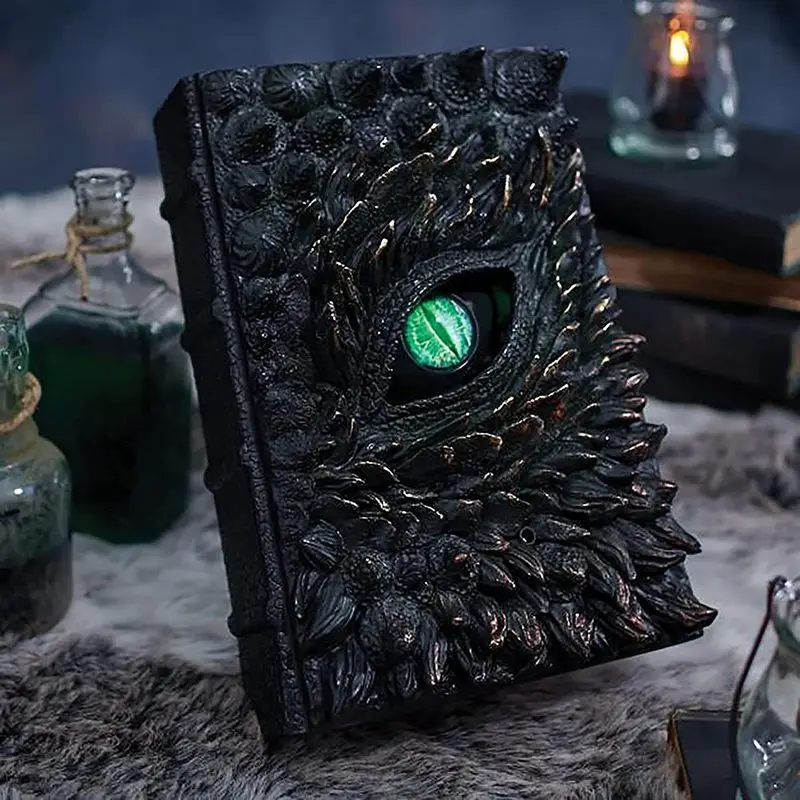 

3D Хэллоуин Одноглазый Дракон Демоны Очаровательная Книга Глаз Смола Настольный Декор Книга Дьявола Изысканная Статуя Бытовая Смола Орманный Подарок