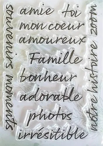 New French Clear Stamp For DIY Scrapbooking/Card Making A7252