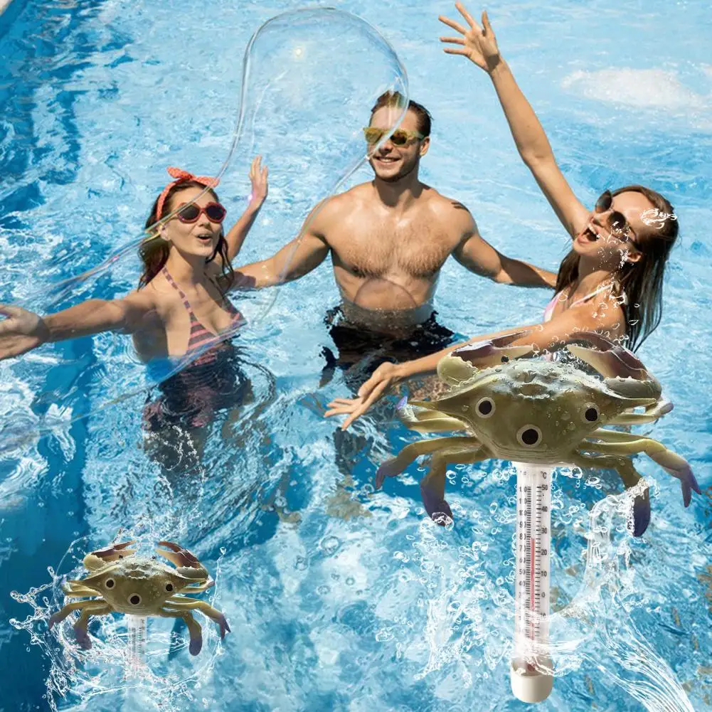 Octopus Pool Thermometer Floating Easy Read High Precision Frog Crab Poop Swimming Pool Water Temperature Gauge Measurement Tool
