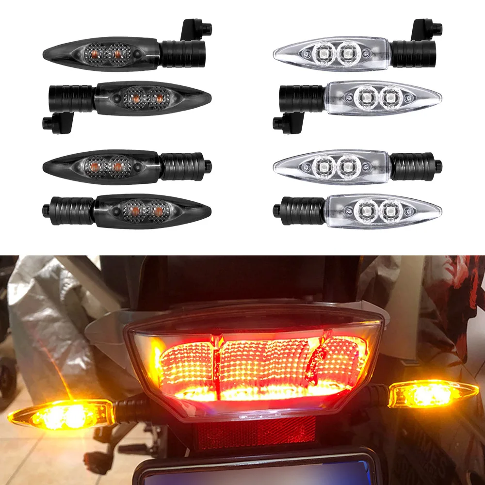 

4PCS Motorcycle Turn Signal Indicator Light DC12V Motorbike 2LED Amber Constant Light for BMW F 650 GS (Twin) 2008-2012