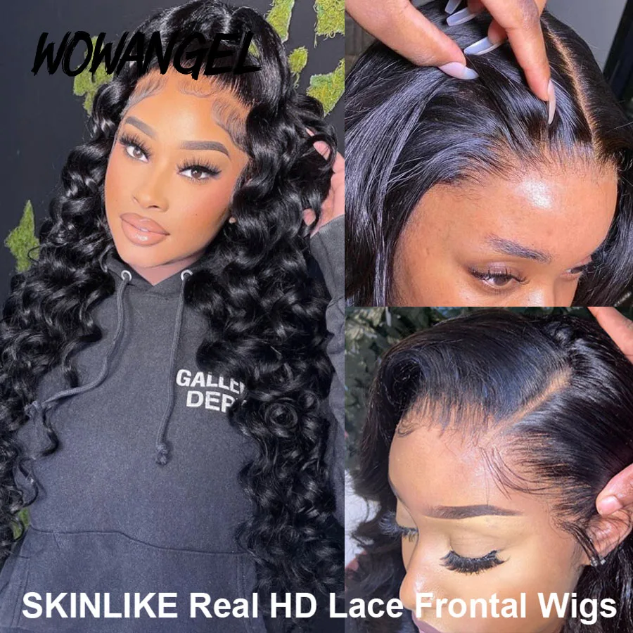 Wow Angel 250% Loose Wave Perücke, Full Lace Perücken, HD Lace Frontal Perücken, Hautnahe Tiefenpartie, Natürliche Kopfhaut, Full Frontal Perücken für Frauen – Detail 5
