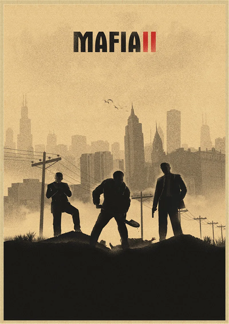 Mafia III klasyczna ekscytująca gra gra plakat z papieru pakowego salon dekoracja ścienna domu plakat retro