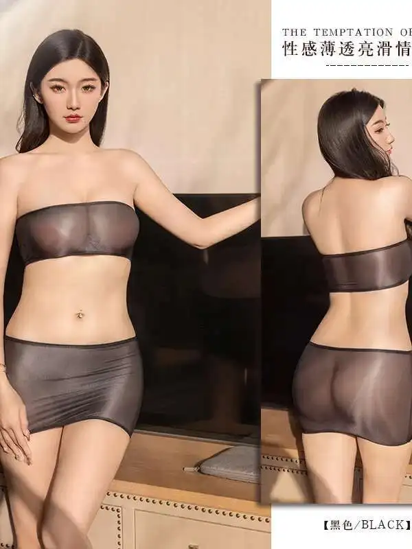 حمالة صدر جديدة مثيرة وشفافة عالية المرونة لعام 2025 فستان ضيق مفرغ مثير للنساء فستان قصير أنيق ملابس علوية رفيعة شبكية حلوة 5TZP