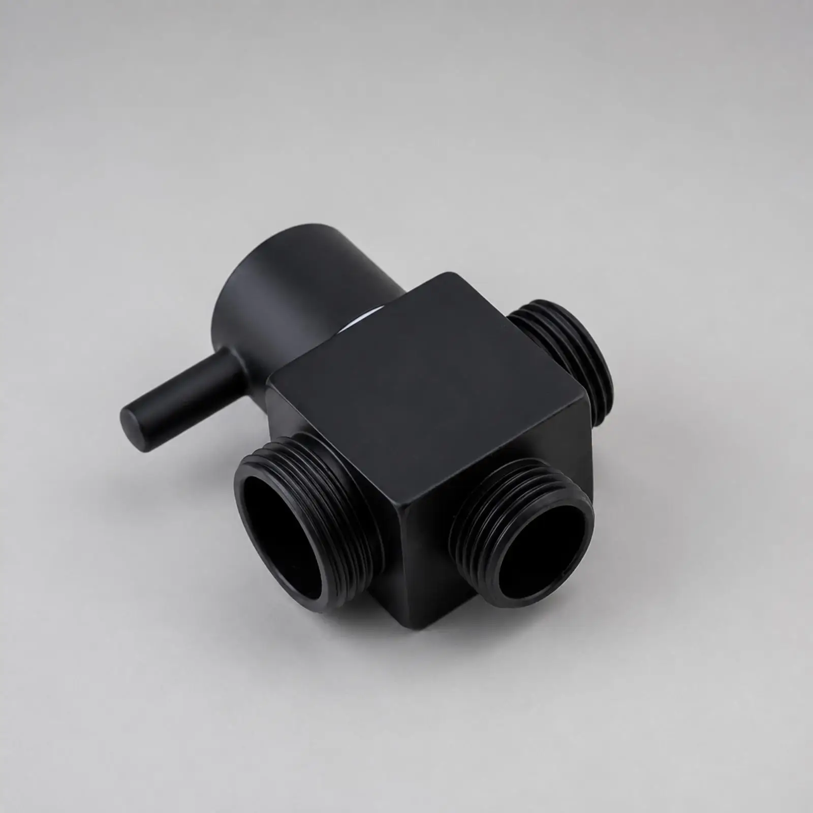 Manual Brass Shunt Valve Three Way Diverter for Shower Plumbing One Inlet Two Outlet Copper Threaded Connection Fixture