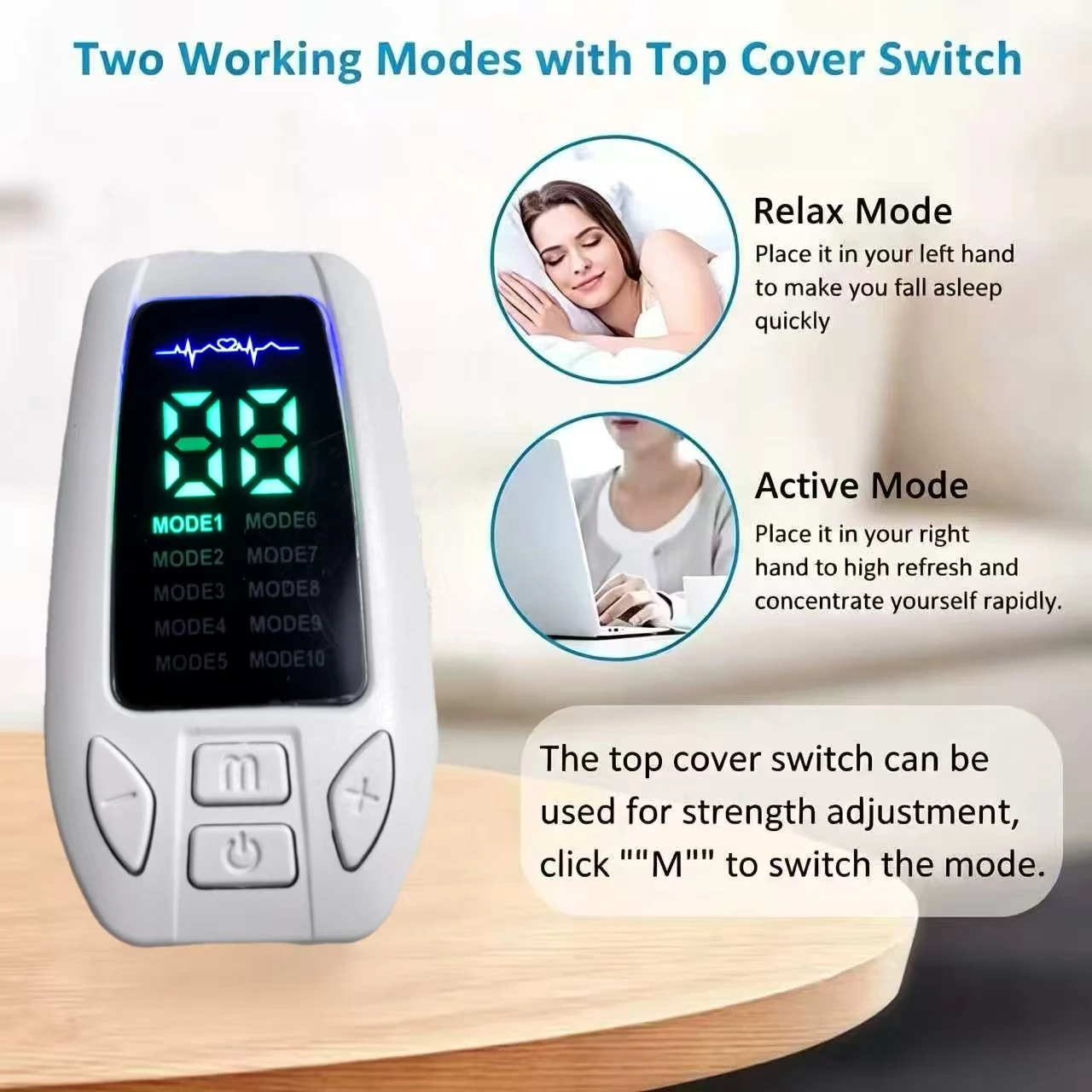 Vagus Nerve Stimulator (VNS) Therapy Device, Wearable Ear Clip for Deep Sleep & Relaxation, Anxiety Relief & Mental Wellness Aid