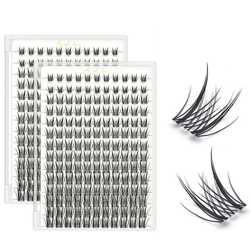 Cílios individuais cluster c curl mix lash clusters 3d fino diy extensão de cílios 0.1mm banda super fina cílios naturais resuáveis