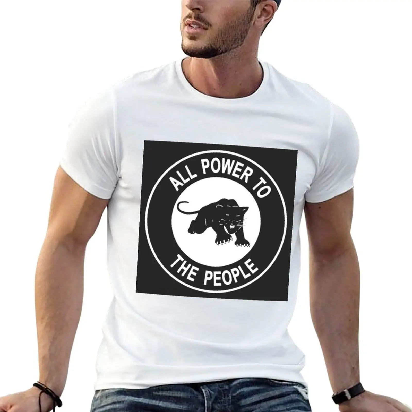 Black Panters T-Shirt Simple Casual Short Sleeve Tee