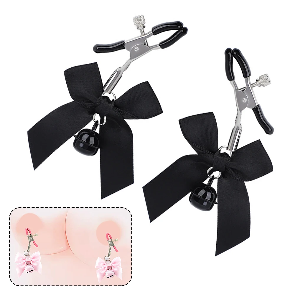 BDSM الوردي أسود أبيض أحمر امرأة مثير قابل للتعديل الحلمة كليب الثدي BDSM جرس صغير الكبار الوثن يمزح يمزح زوجين لعبة الجنس #4