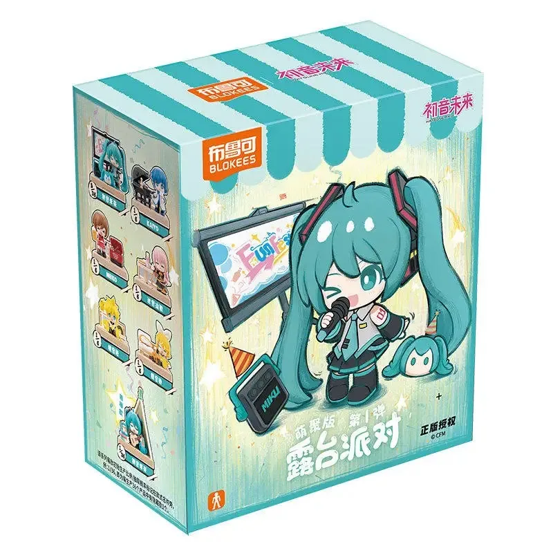 

Blokees Hatsune Miku First Edition Veranda Party Building Block Blind Box Action Figure Toy Collectible Ornament