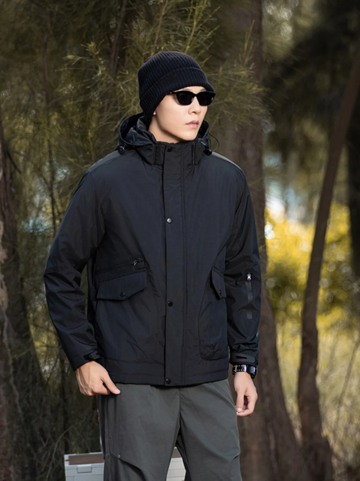 

Утепленная хлопковая куртка для мужчин: модная, теплая, водонепроницаемая, с капюшоном, для активного отдыха и повседневной носки