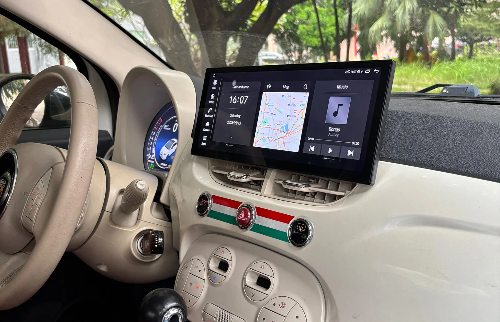 

Android 15 For Fiat 500 2007-2024 Car Radio Navigation GPS Multimedia Player stereo 5GWiF+4G SIM BT auto Wireless Carplay