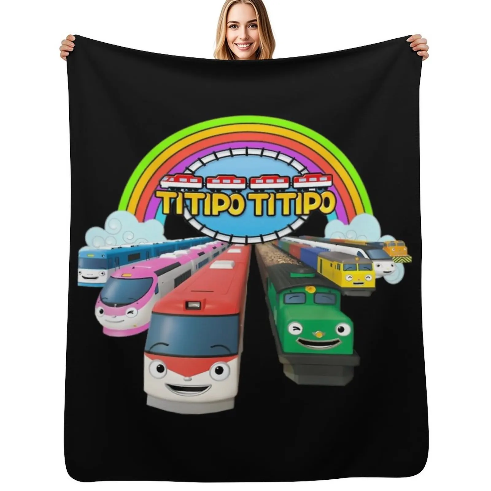Titipo And Friends Throw Blanket Fluffy Cozy Throw Blanket for Home Decor