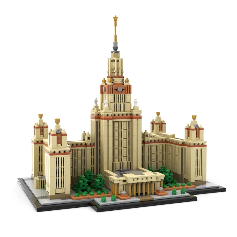 2947 pieces of MOC block toy Moscow State University 1:800 scale model creative gift for skyscraper lovers