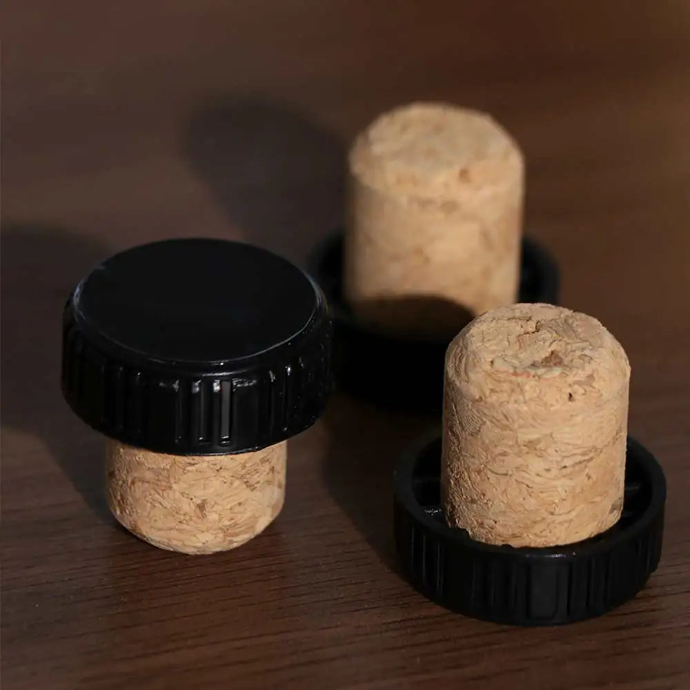 10PCS Portable T-Shape Wine Bottle Cork Vertical Anti-slip Groove Reusable Wine Bottle Stopper Sealing Bottle Plug Winery