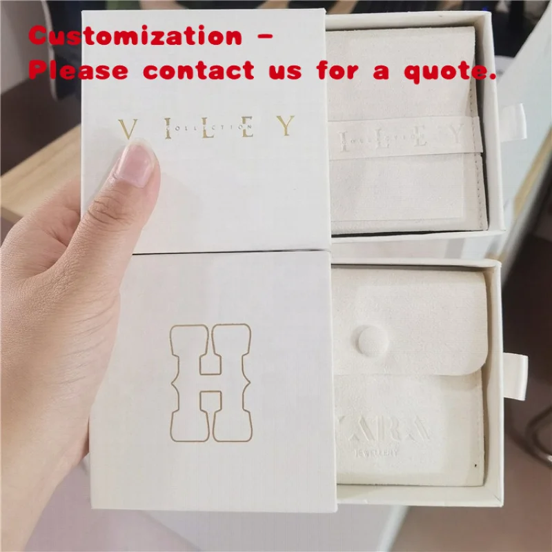 

Custom.Chuanghua бежевого цвета, роскошная упаковка для ювелирных изделий, сумка, модная сумка для ювелирных изделий из микрофибры с принтом, Deboss Cu