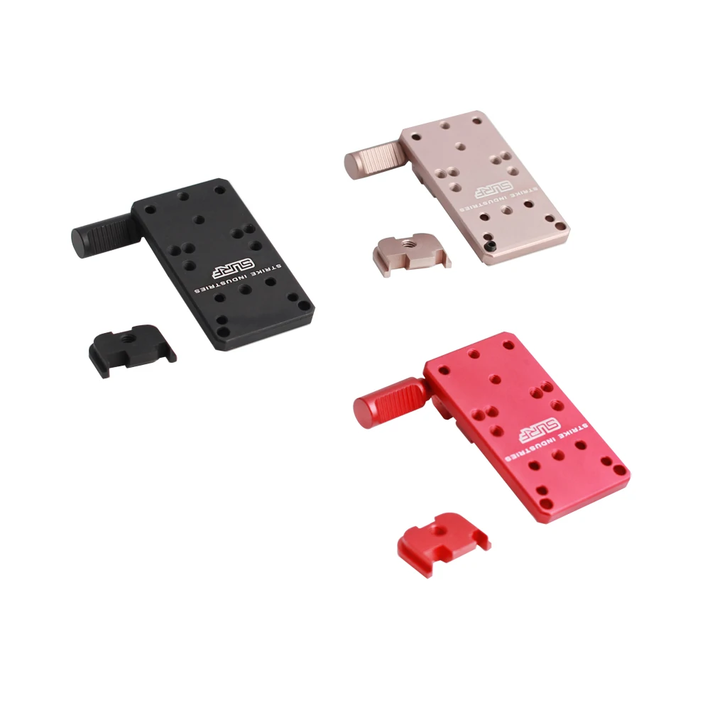 Âmbito Universal Reflex Mount Plate Base, Glock 17, 19, 22, 23, Visão traseira, Pistola, Ponto vermelho