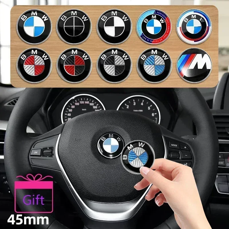 

45mm 50th Anniversary Edition Car Steering Wheel Badge Emblem Sticker for BMW E36 E39 E87 E60 E46 E53 E90 F10 F20 F25 F30 X3 X5